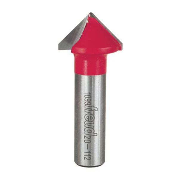 90 Degree V-Groove Router Bit - 1/2" SH - Diameter:1" - Cutting Length:5/8" - Length:2-1/2"